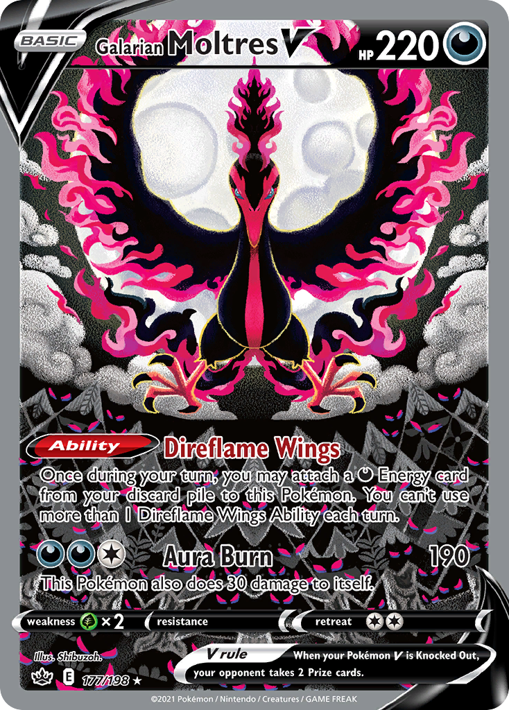 177/198 [CRE] Galarian Moltres V - Rare Ultra