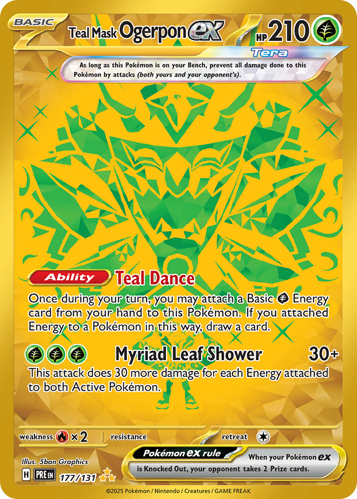 177/131 [PRE] Teal Mask Ogerpon ex - Hyper Rare