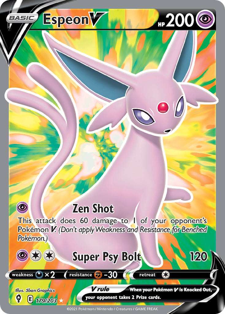 179/203 [EVS] Espeon V - Rare Ultra