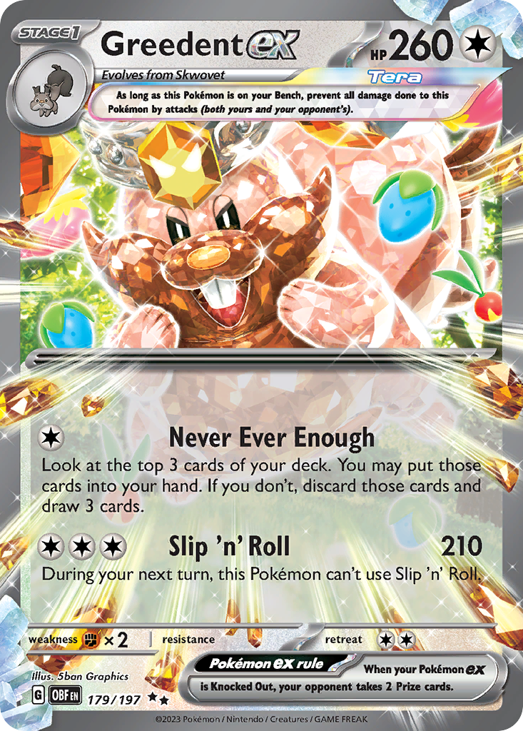 179/197 [SV3] Greedent ex - Double Rare