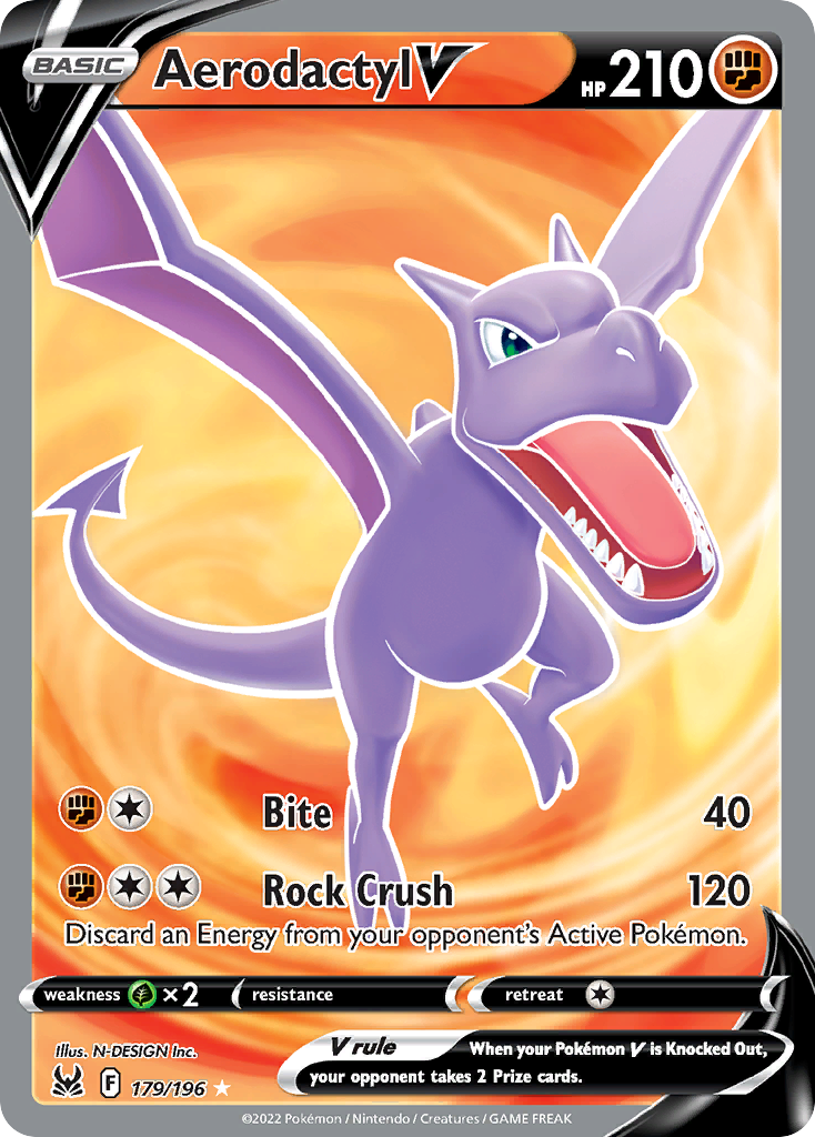 179/196 [LOR] Aerodactyl V - Rare Ultra