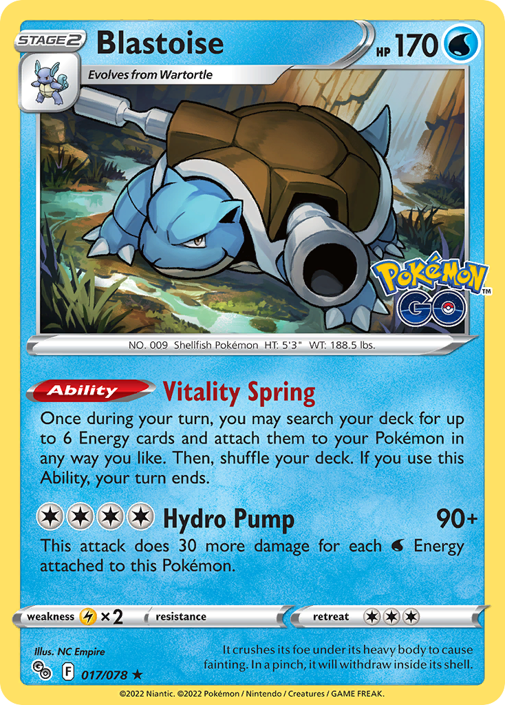17/78 [PGO] Blastoise - Rare Holo