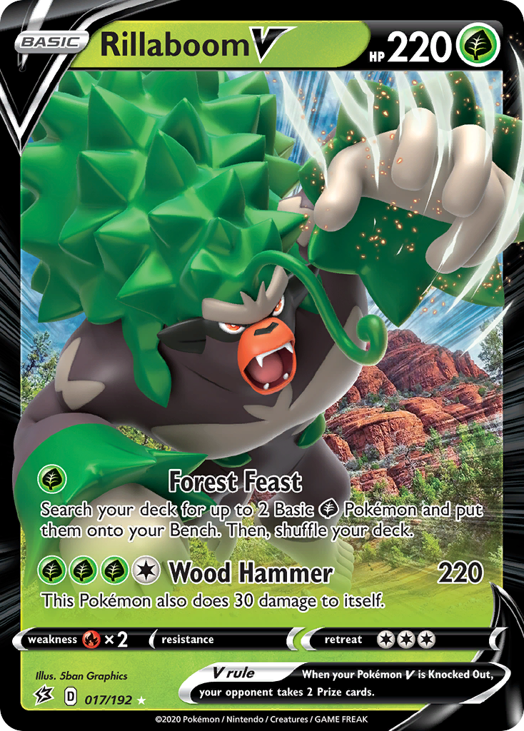 17/192 [RCL] Rillaboom V - Rare Holo V