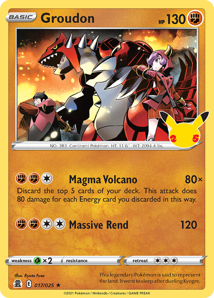 17/25 [CEL] Groudon - Rare