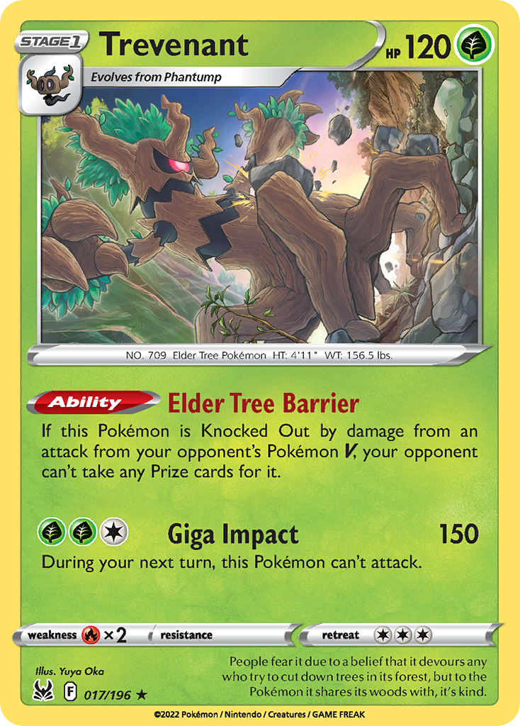17/196 [LOR] Trevenant - Rare Holo