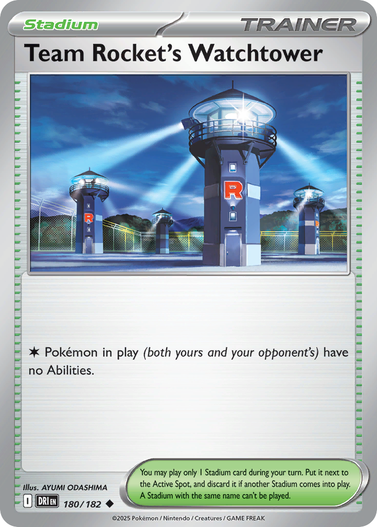 180/182 [DRI] Team Rocket's Watchtower - Uncommon