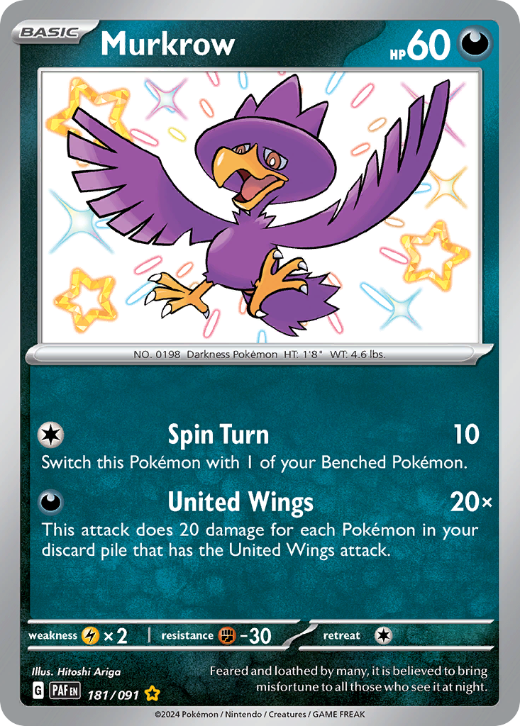 181/91 [SV4PT5] Murkrow - Shiny Rare