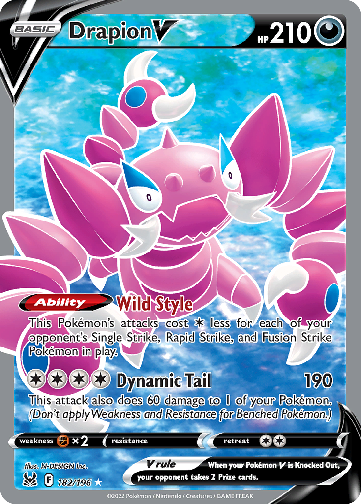 182/196 [LOR] Drapion V - Rare Ultra