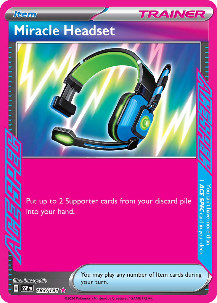 183/191 [SSP] Miracle Headset - ACE SPEC Rare
