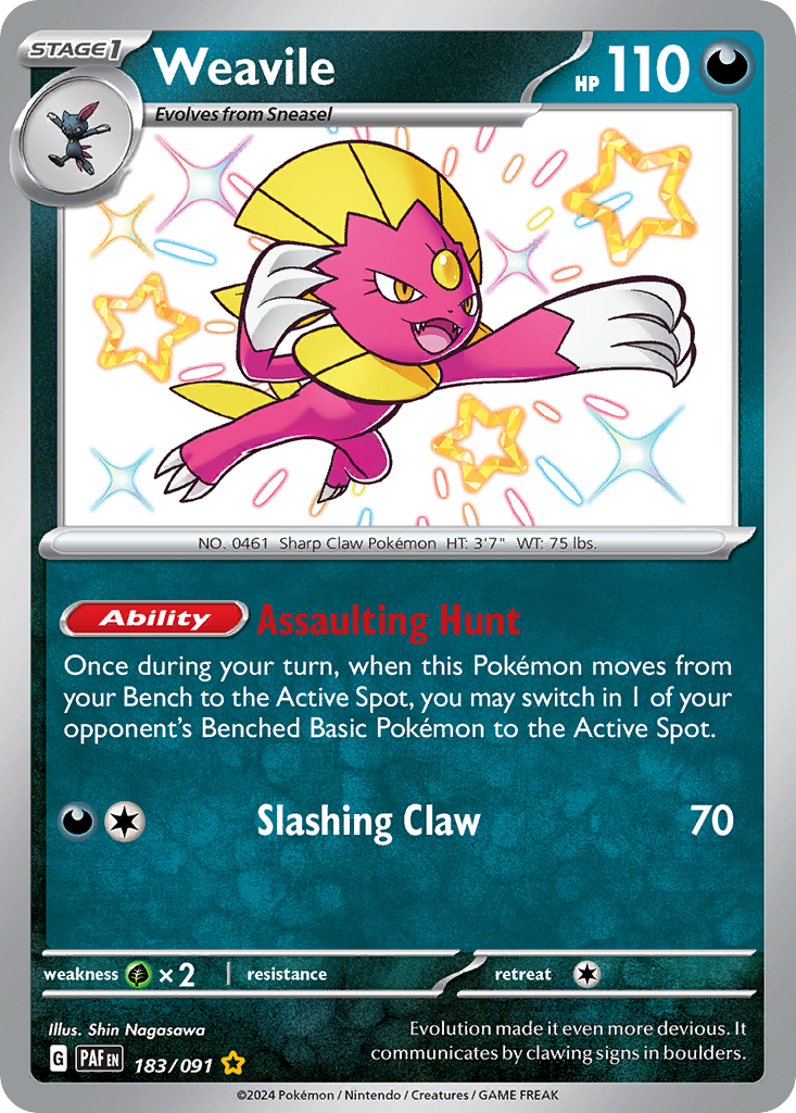 183/91 [SV4PT5] Weavile - Shiny Rare