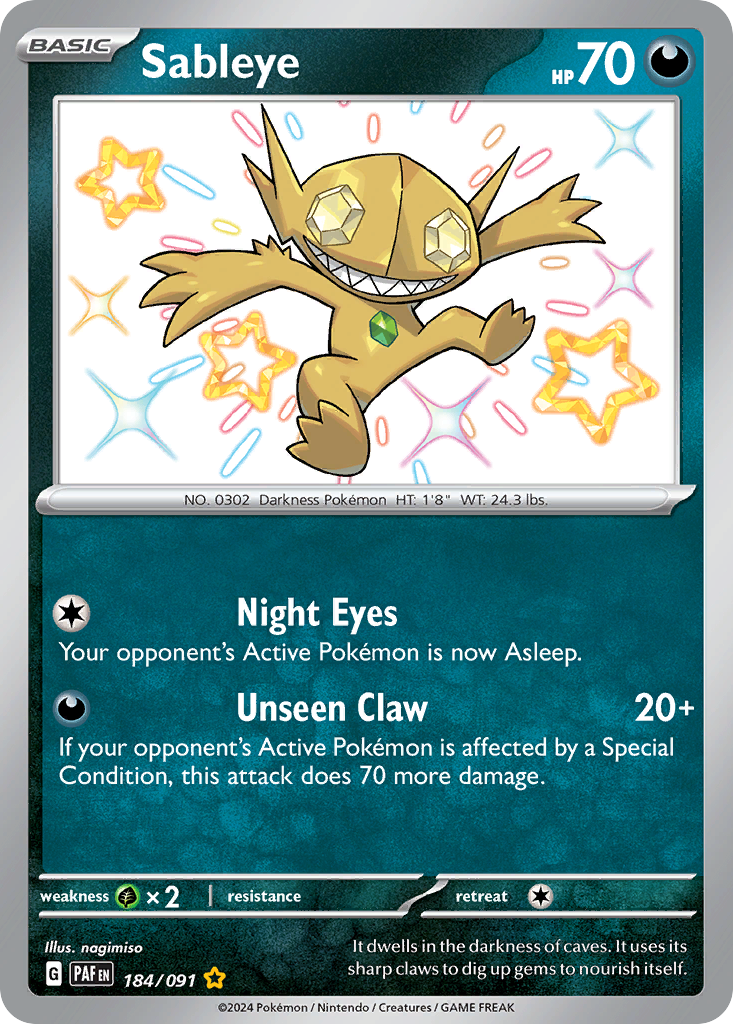 184/91 [SV4PT5] Sableye - Shiny Rare