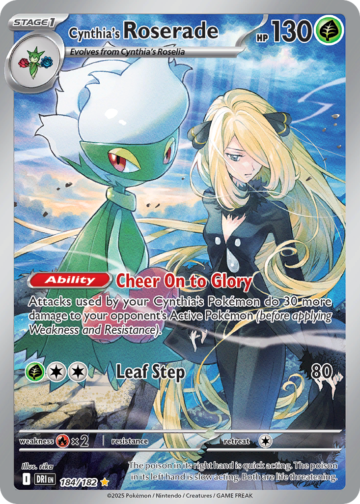 184/182 [DRI] Cynthia's Roserade - Illustration Rare