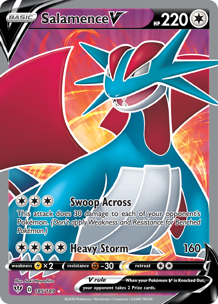 185/189 [DAA] Salamence V - Rare Ultra
