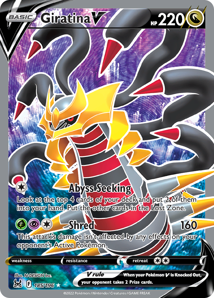 185/196 [LOR] Giratina V - Rare Ultra