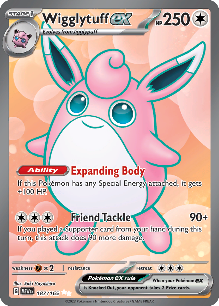 187/165 [SV3PT5] Wigglytuff ex - Ultra Rare