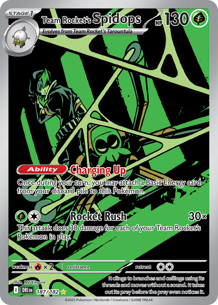 187/182 [DRI] Team Rocket's Spidops - Illustration Rare