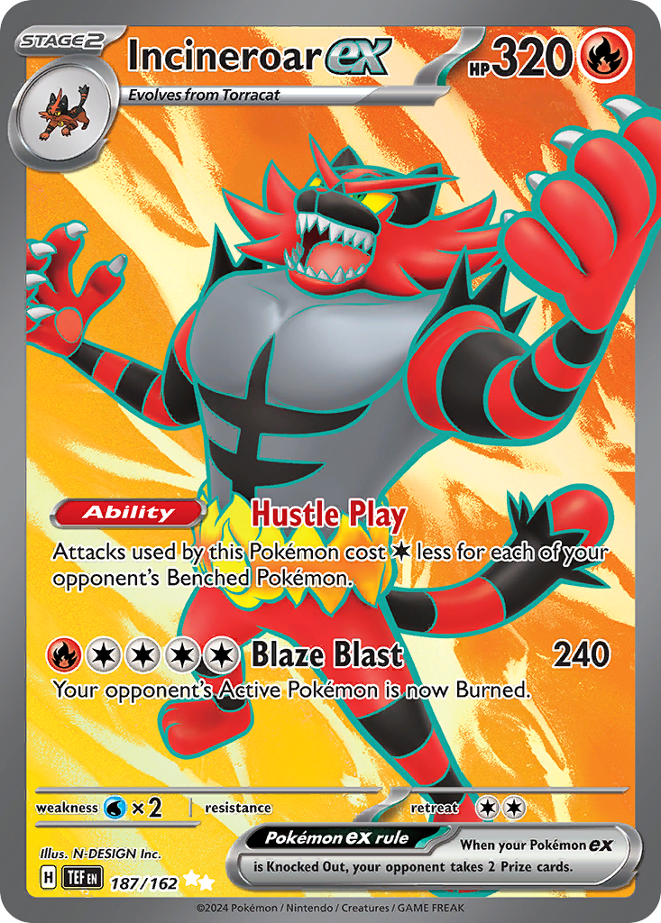 187/162 [TEF] Incineroar ex - Ultra Rare