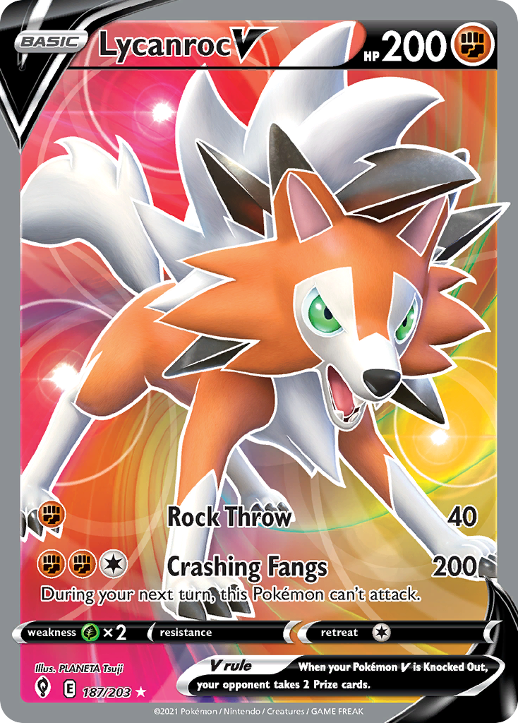 187/203 [EVS] Lycanroc V - Rare Ultra