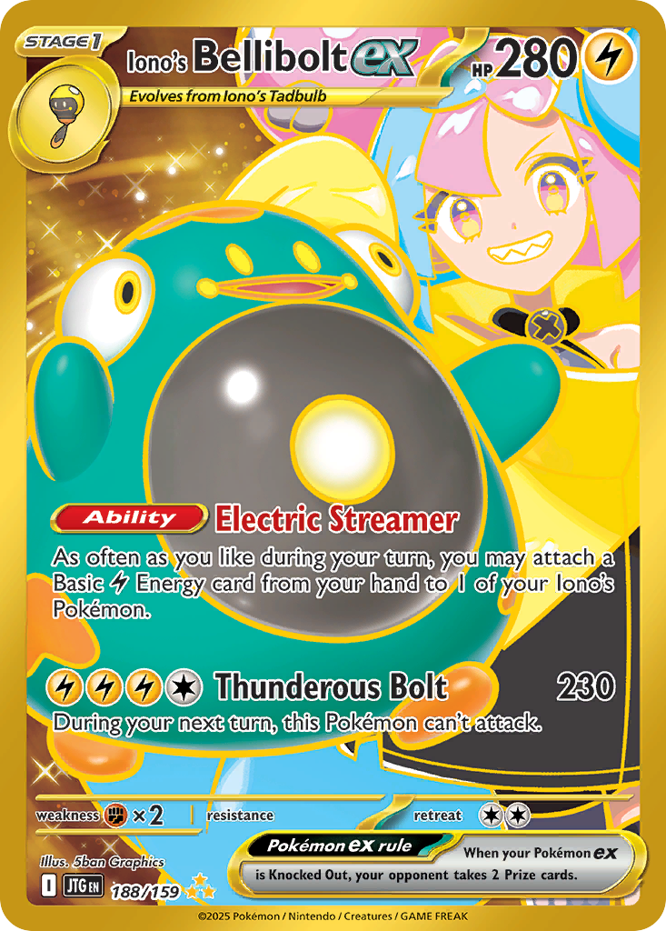 188/159 [JTG] Iono's Bellibolt ex - Hyper Rare