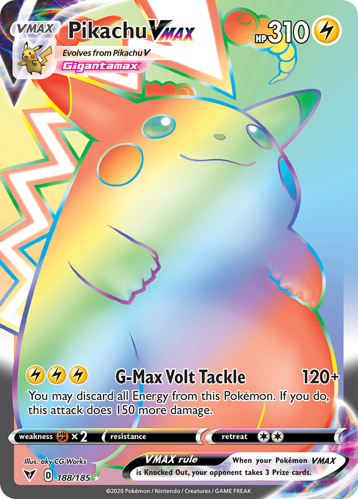 188/185 [VIV] Pikachu VMAX - Rare Rainbow