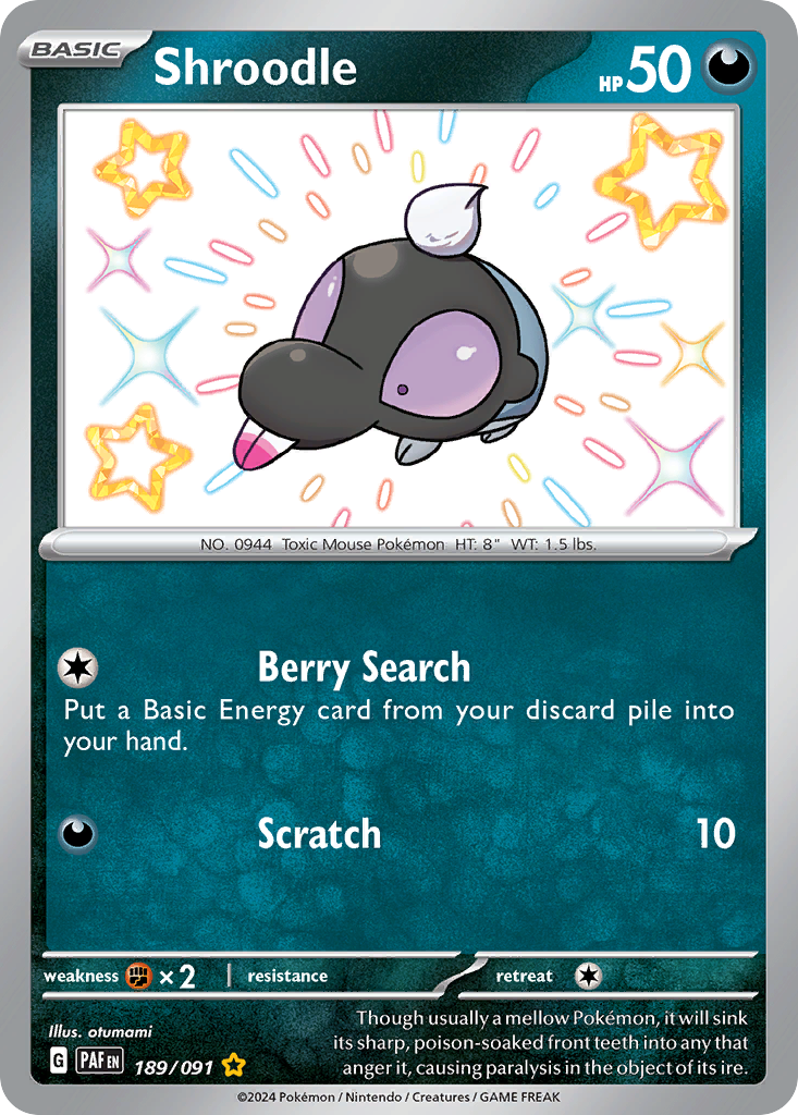 189/91 [SV4PT5] Shroodle - Shiny Rare