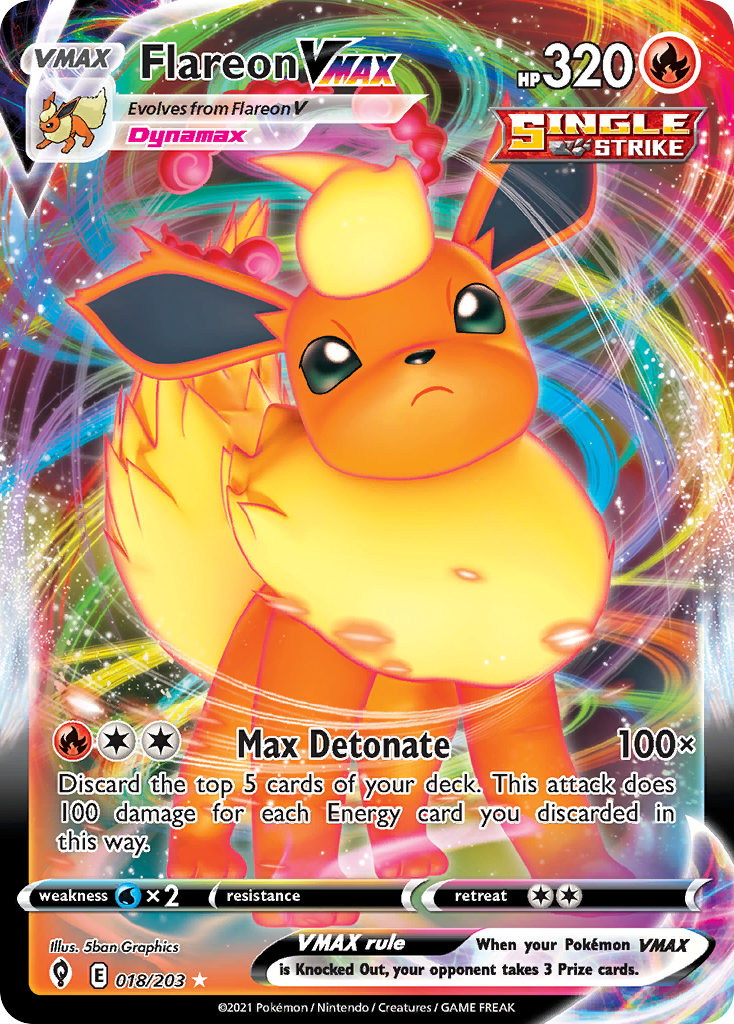18/203 [EVS] Flareon VMAX - Rare Holo VMAX