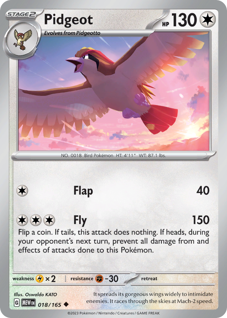 18/165 [SV3PT5] Pidgeot - Uncommon