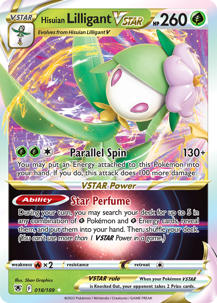 18/189 [ASR] Hisuian Lilligant VSTAR - Rare Holo VSTAR