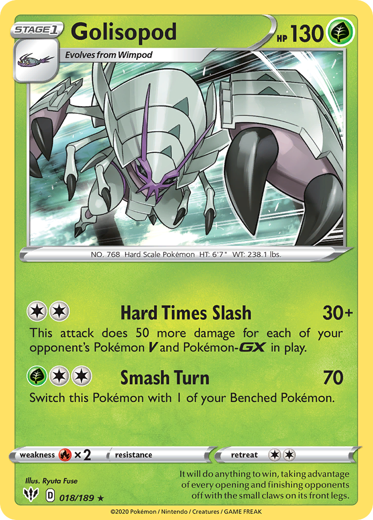 18/189 [DAA] Golisopod - Rare Holo