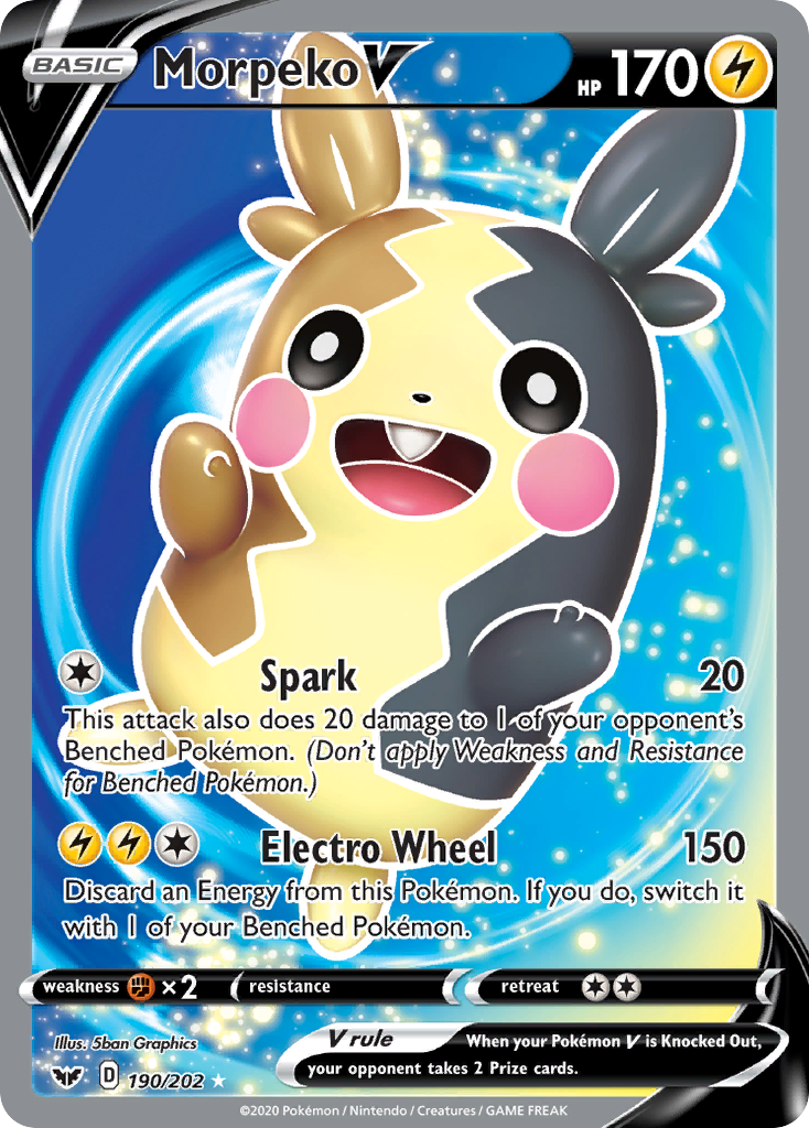 190/202 [SSH] Morpeko V - Rare Ultra