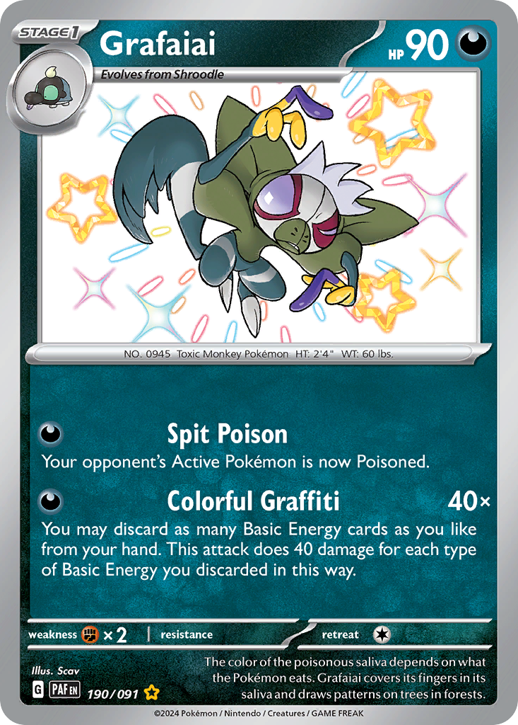 190/91 [SV4PT5] Grafaiai - Shiny Rare