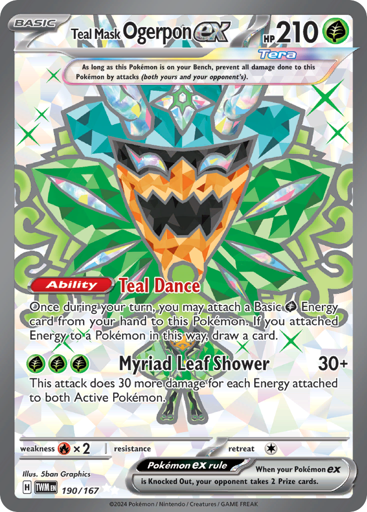 190/167 [TWM] Teal Mask Ogerpon ex - Ultra Rare