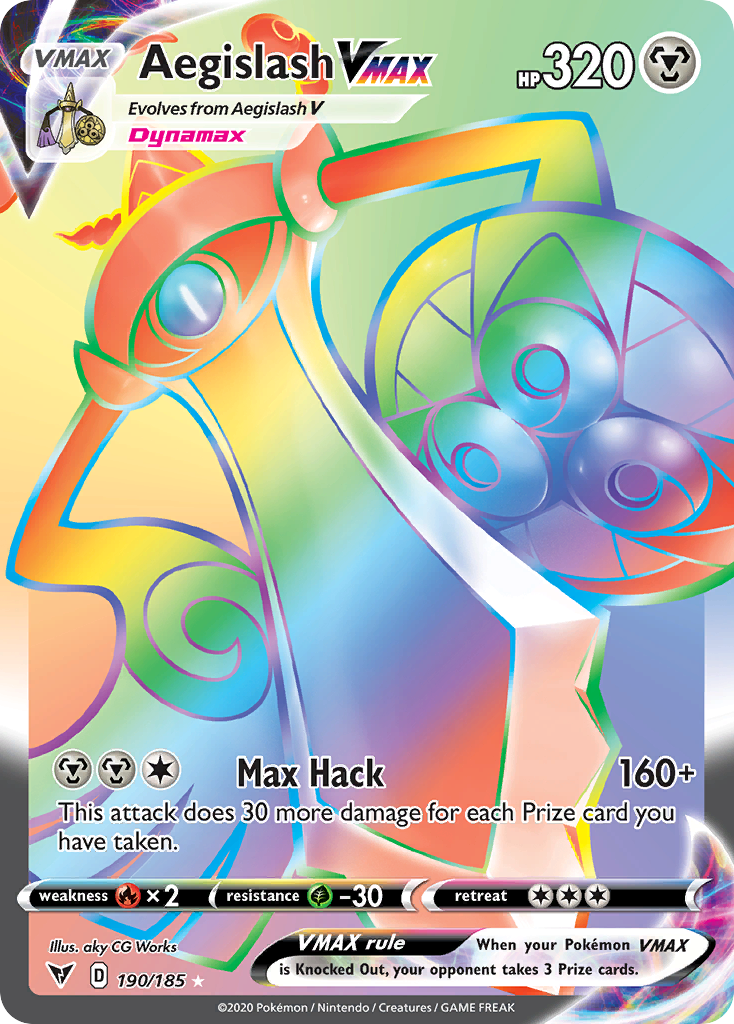 190/185 [VIV] Aegislash VMAX - Rare Rainbow