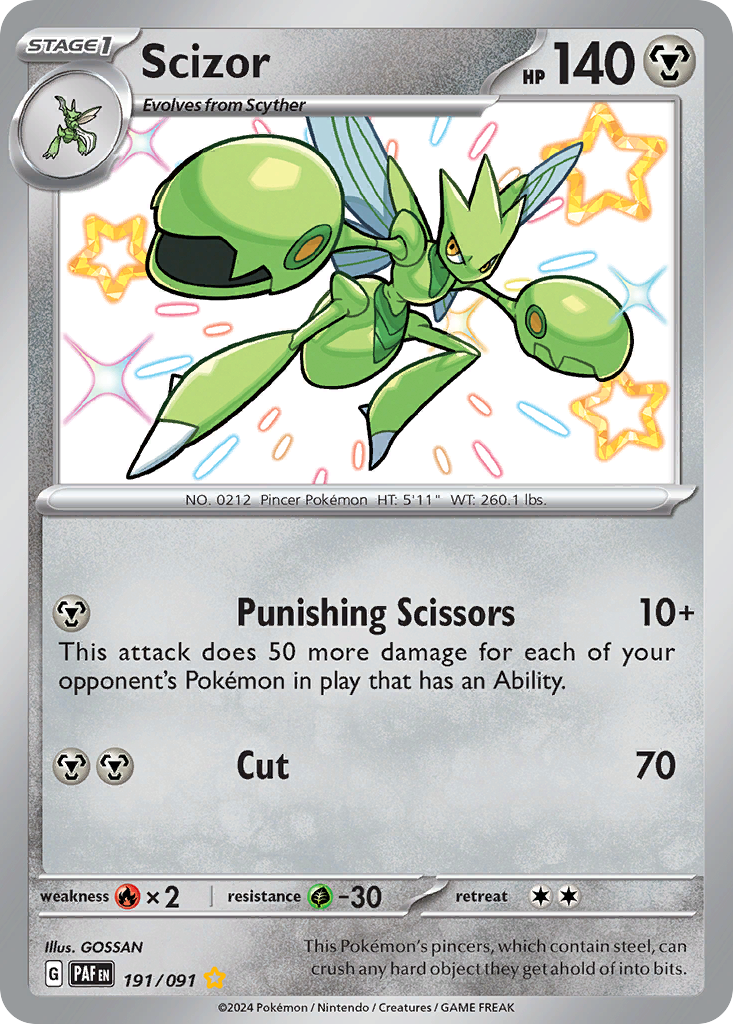 191/91 [SV4PT5] Scizor - Shiny Rare