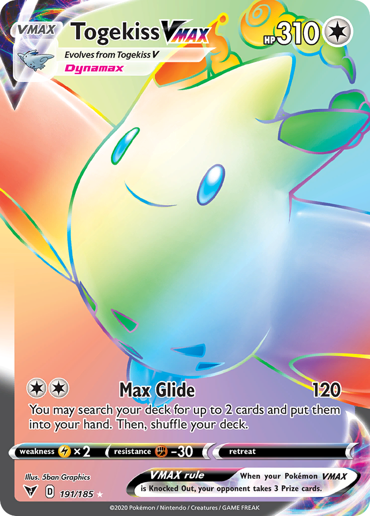 191/185 [VIV] Togekiss VMAX - Rare Rainbow