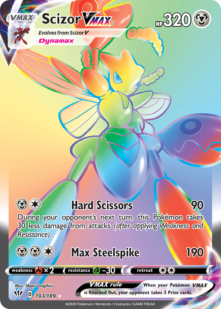 193/189 [DAA] Scizor VMAX - Rare Rainbow