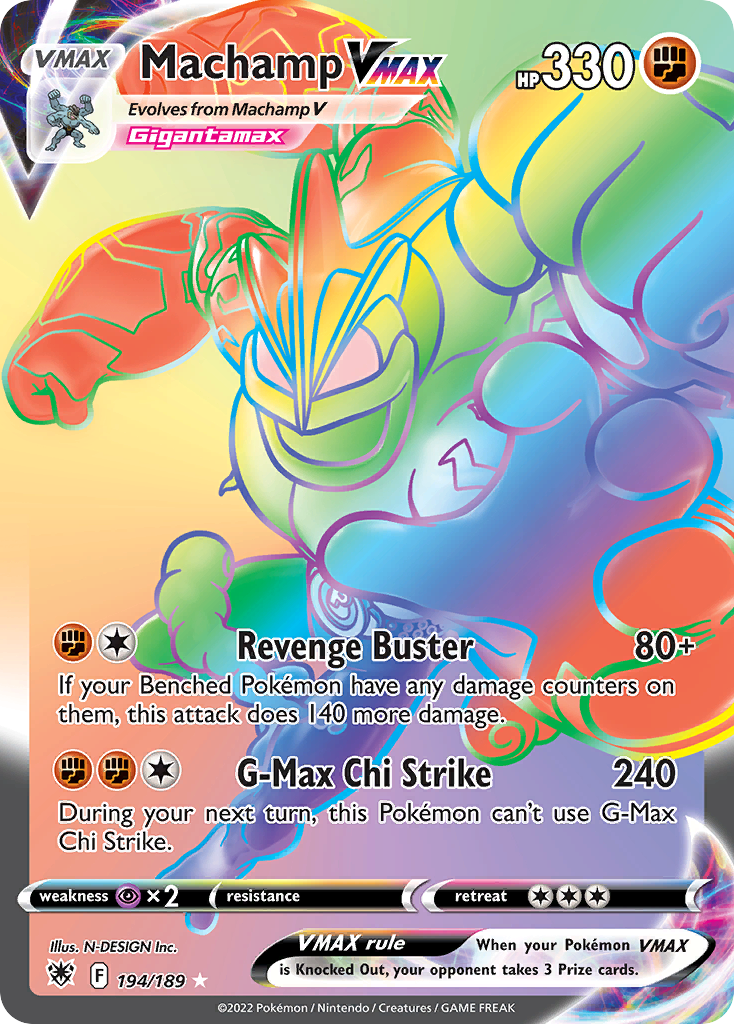 194/189 [ASR] Machamp VMAX - Rare Rainbow