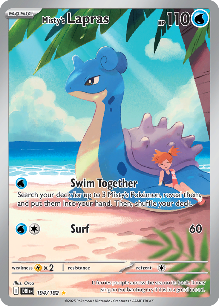 194/182 [DRI] Misty's Lapras - Illustration Rare