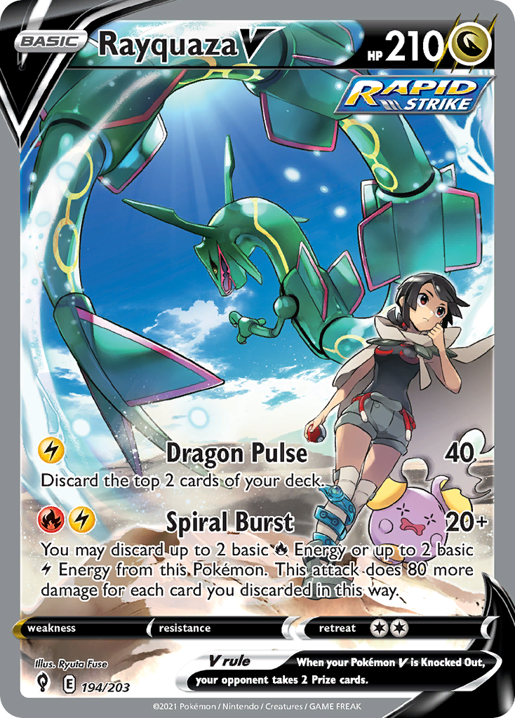 194/203 [EVS] Rayquaza V - Rare Ultra