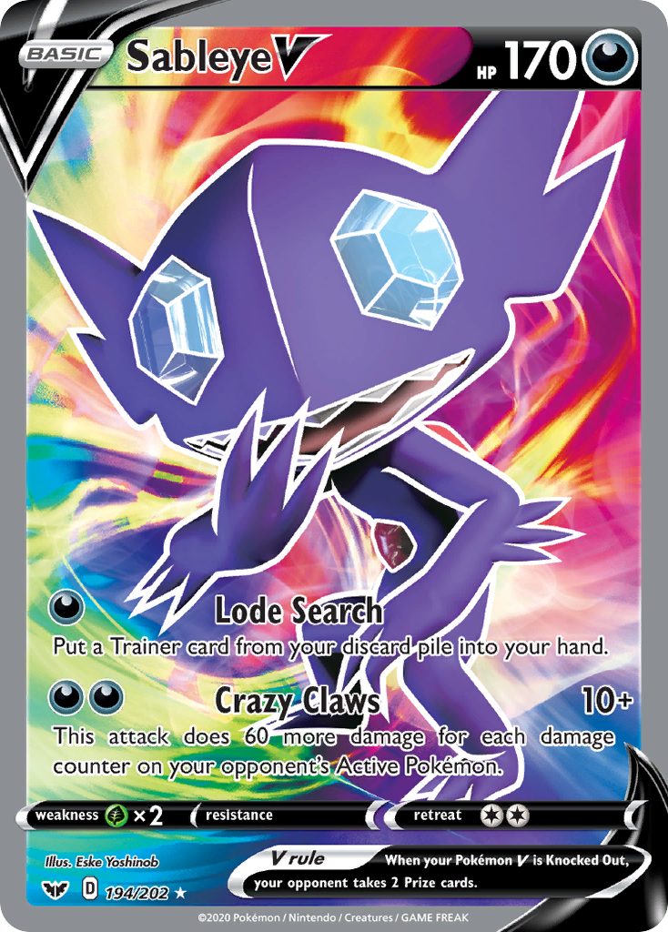 194/202 [SSH] Sableye V - Rare Ultra