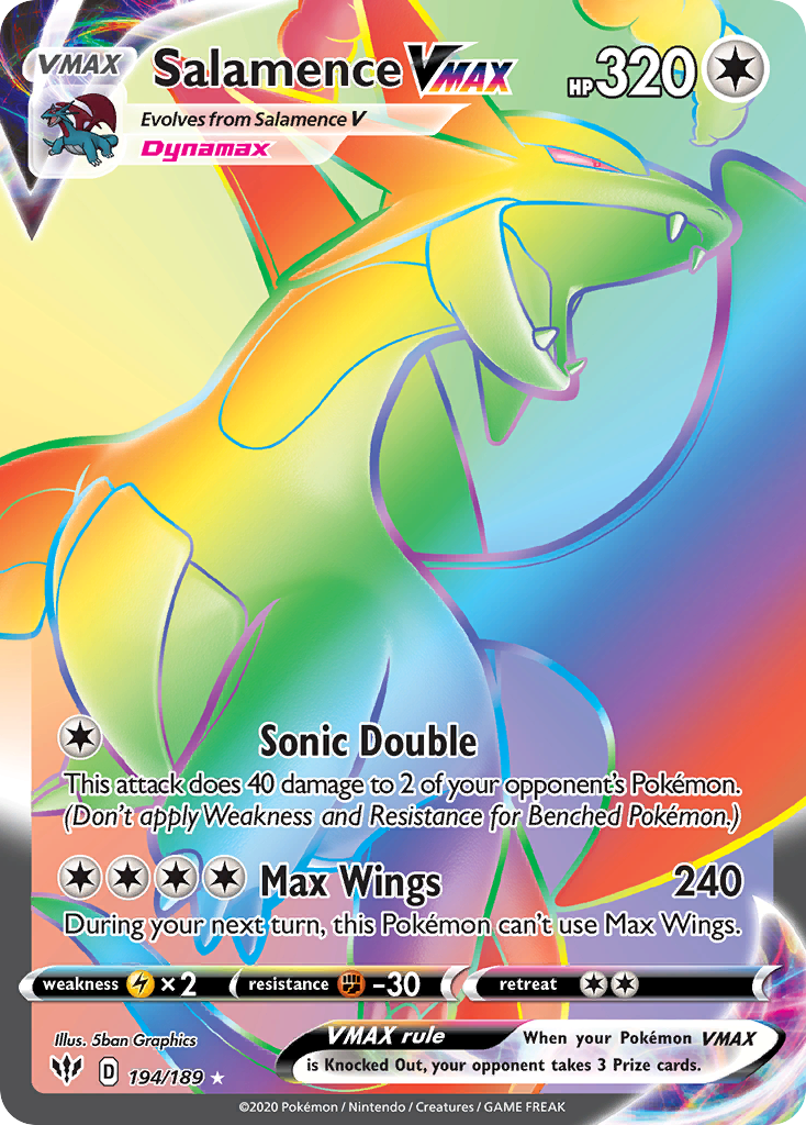 194/189 [DAA] Salamence VMAX - Rare Rainbow