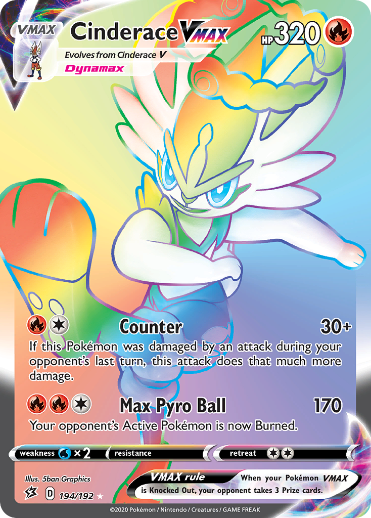 194/192 [RCL] Cinderace VMAX - Rare Rainbow