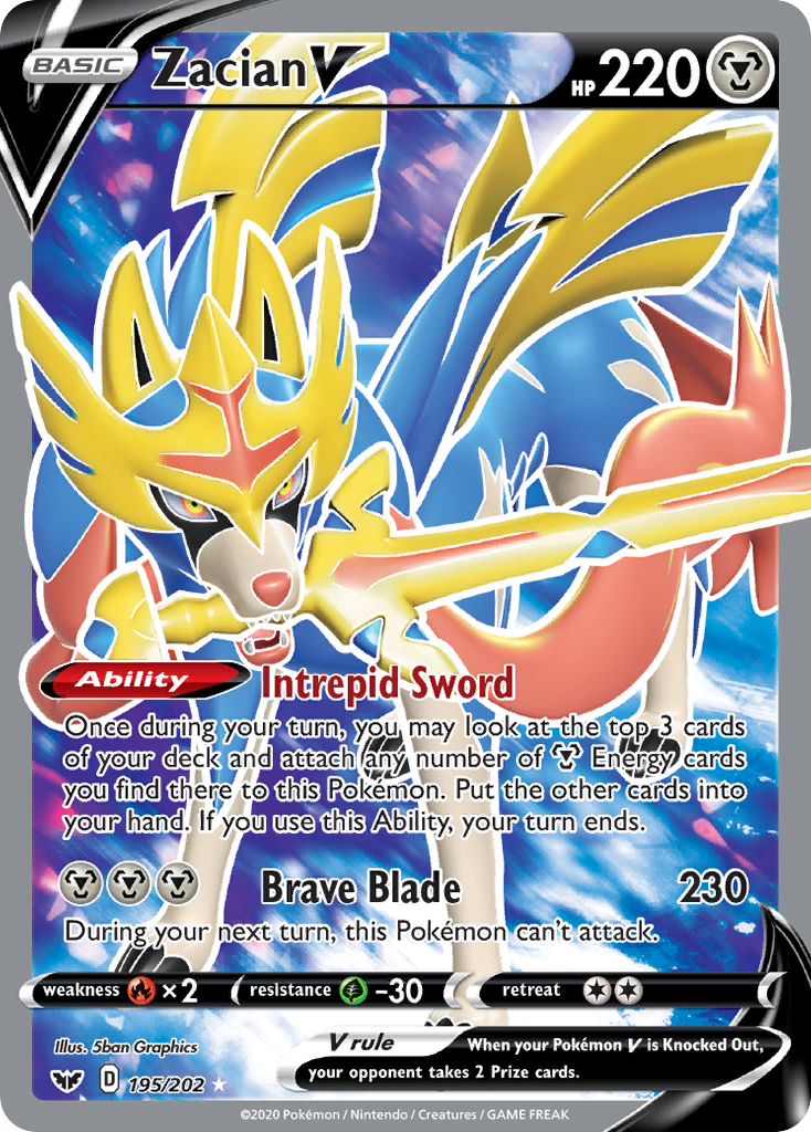 195/202 [SSH] Zacian V - Rare Ultra