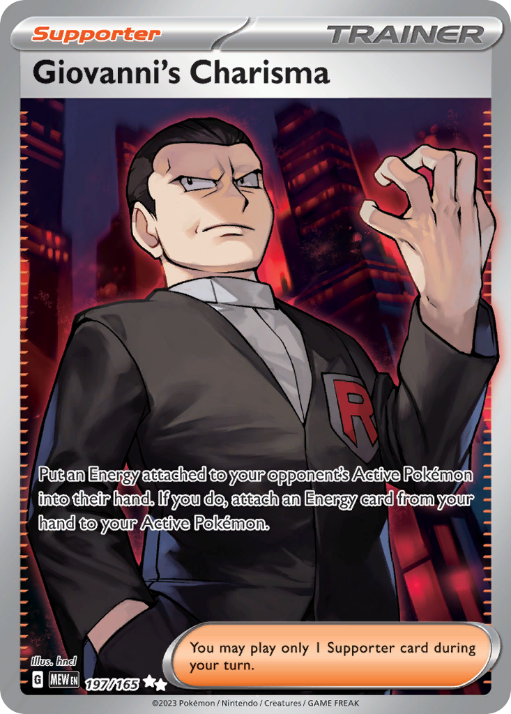197/165 [SV3PT5] Giovanni's Charisma - Ultra Rare