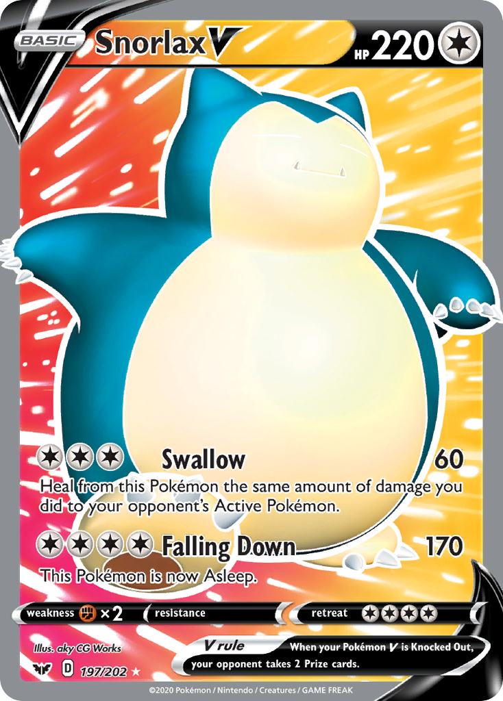 197/202 [SSH] Snorlax V - Rare Ultra