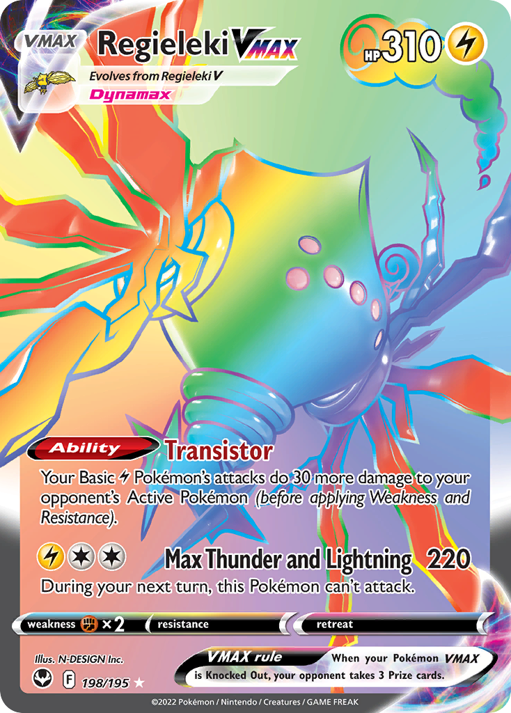 198/195 [SIT] Regieleki VMAX - Rare Rainbow