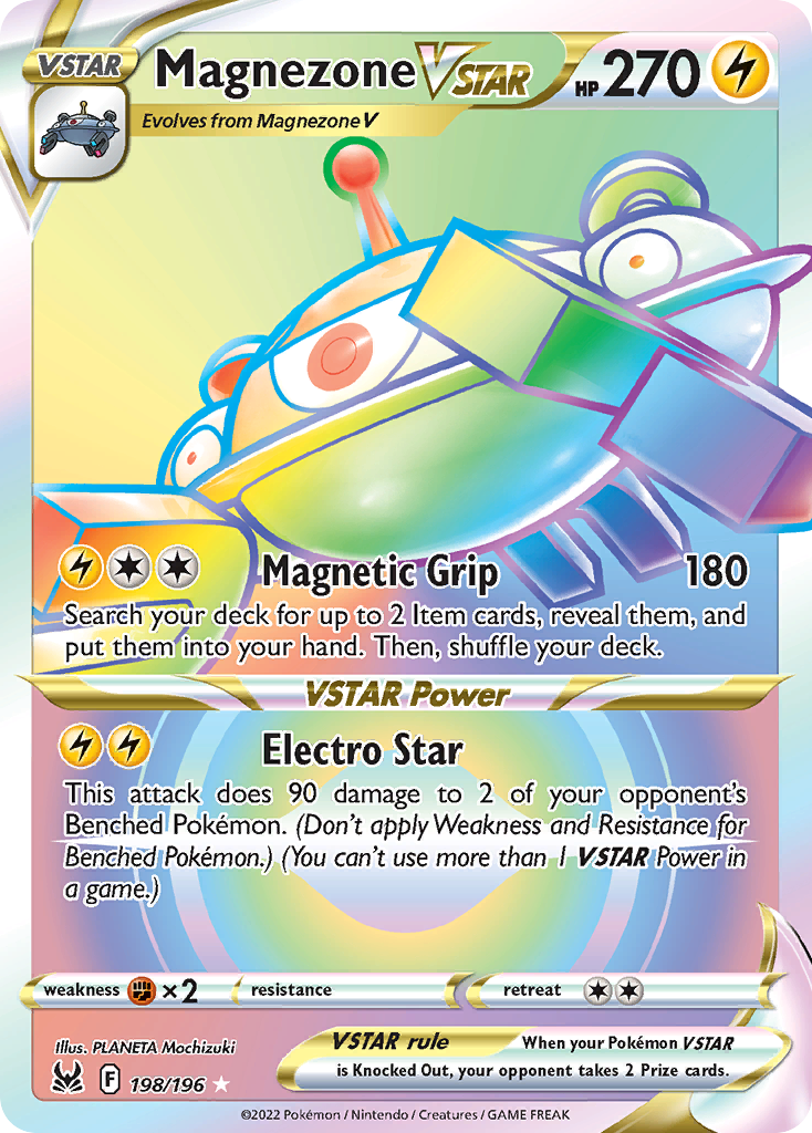198/196 [LOR] Magnezone VSTAR - Rare Rainbow