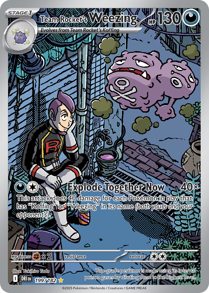 199/182 [DRI] Team Rocket's Weezing - Illustration Rare