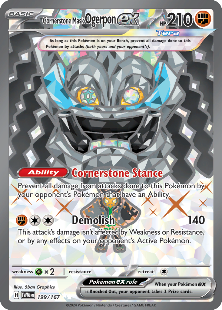 199/167 [TWM] Cornerstone Mask Ogerpon ex - Ultra Rare