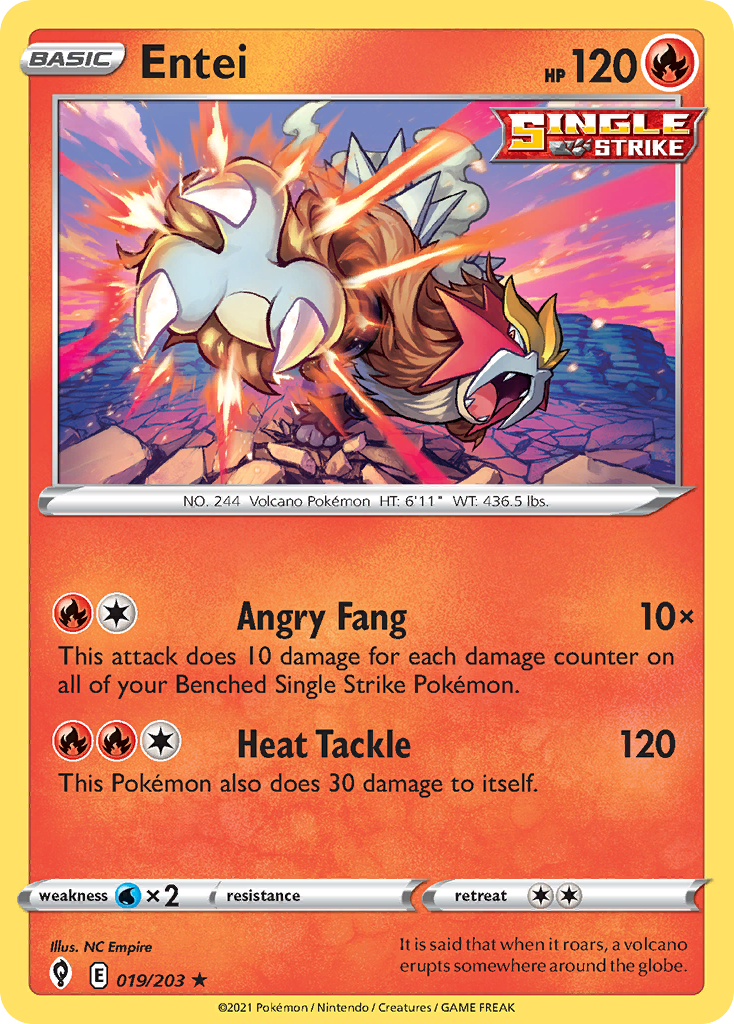 19/203 [EVS] Entei - Rare Holo